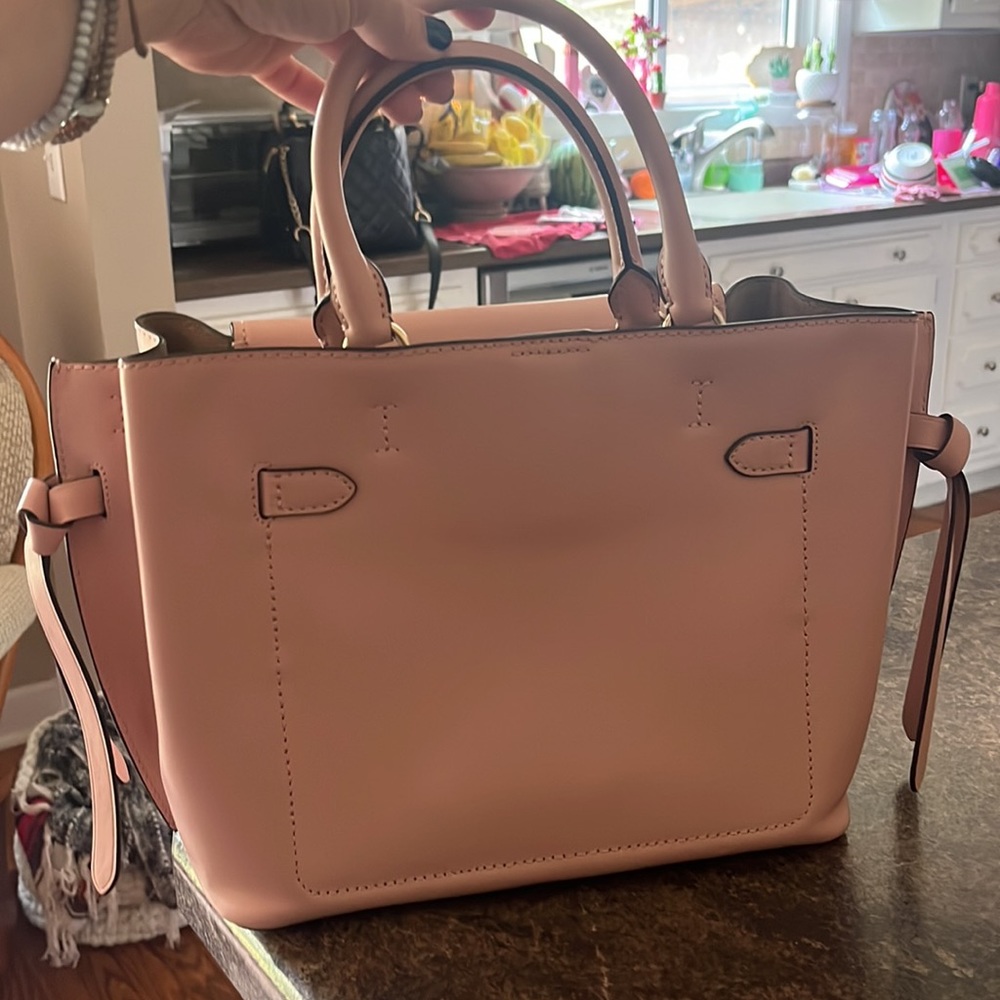 Michael Kors Hamilton Legacy Large Belted Satchel in Smokey Rose pink - Picture 5 of 5